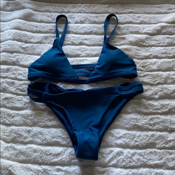 Zaful Other - Blue Strappy Bikini Set - New